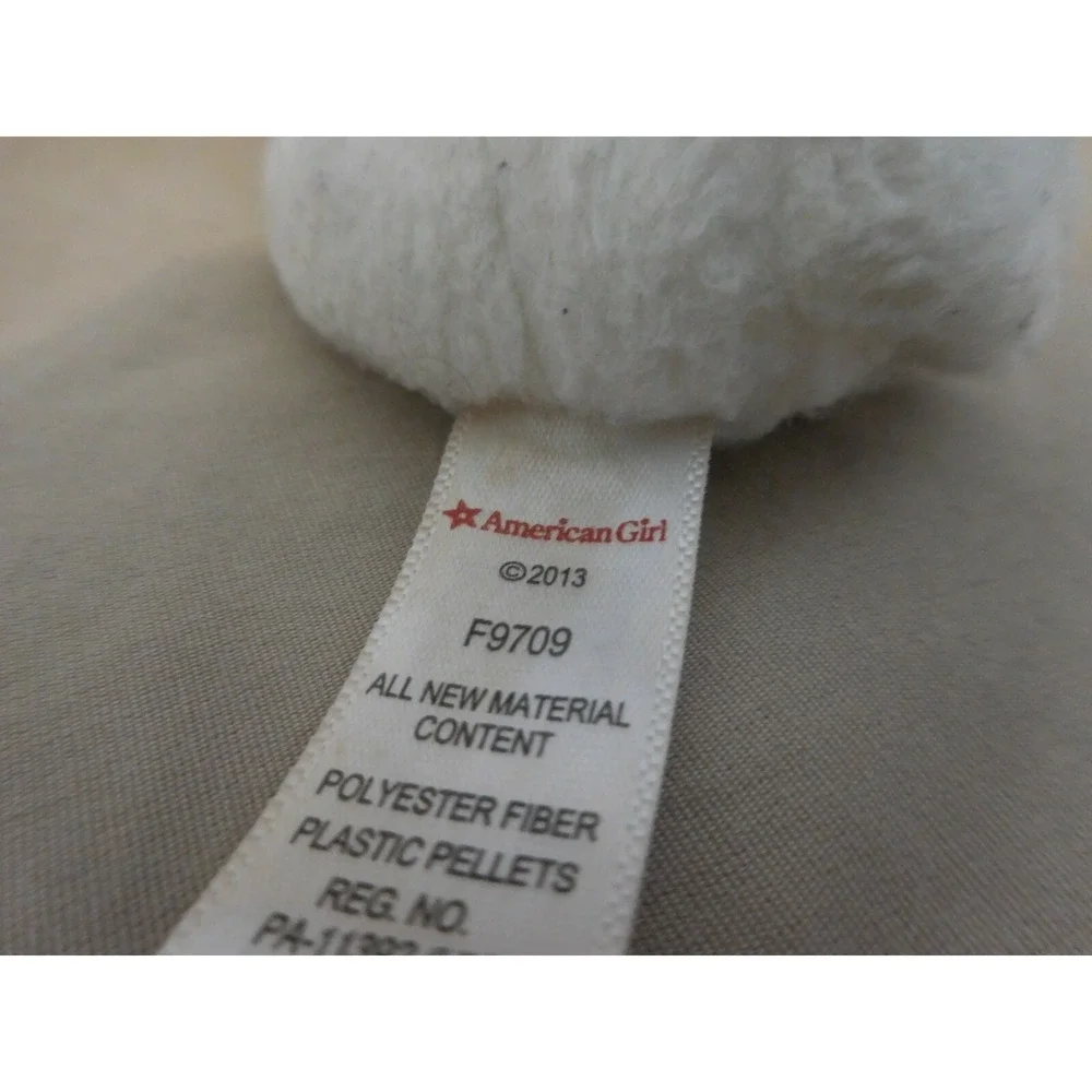 American Girl Doll Rebecca's White Kitten Cat Pet Plush 2013 F9709‎